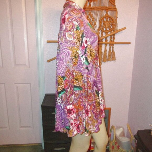 Cottagecore Crinkle Gauze Pintuck Blouse Top Size 12 Fits M Tunic Boho Fairy NEW - Picture 6 of 12